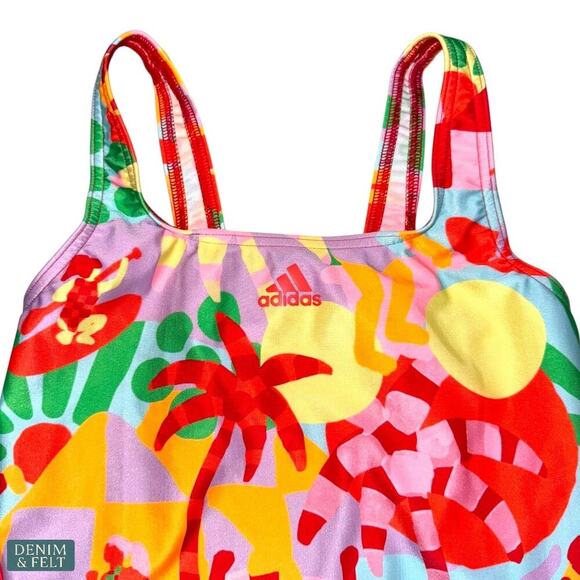 Adidas x FARM Rio One-Piece Swimsuit Pearl Citrine Multicolor Size 0 NEW/NWT!! - Picture 6 of 16